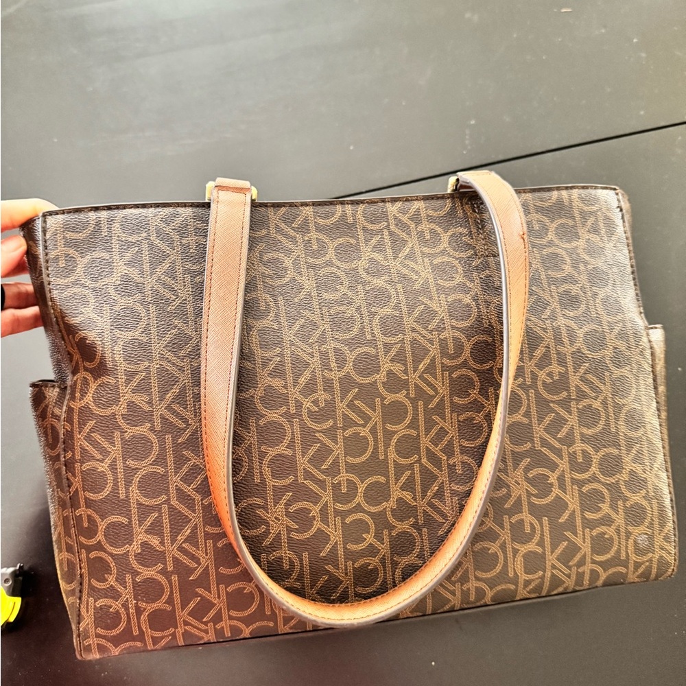 Calvin Klein Brown Logo Tote - Picture 4 of 7